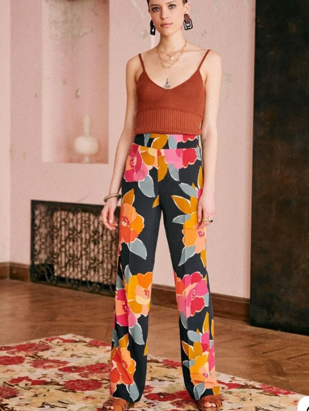 Sézane Silk Baptisto Pants - Picture 1 of 9